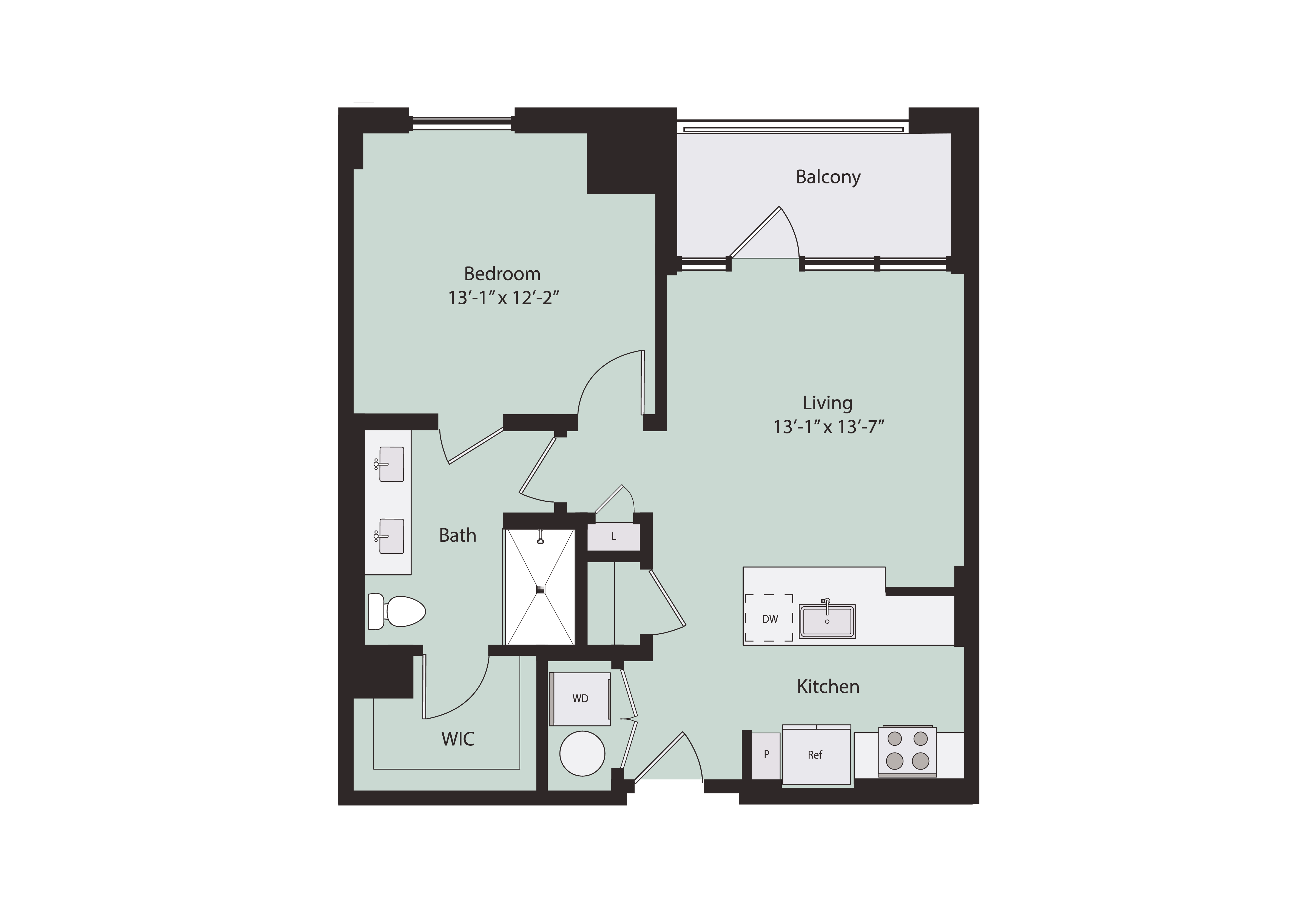 Floor plan layout diagram for A4